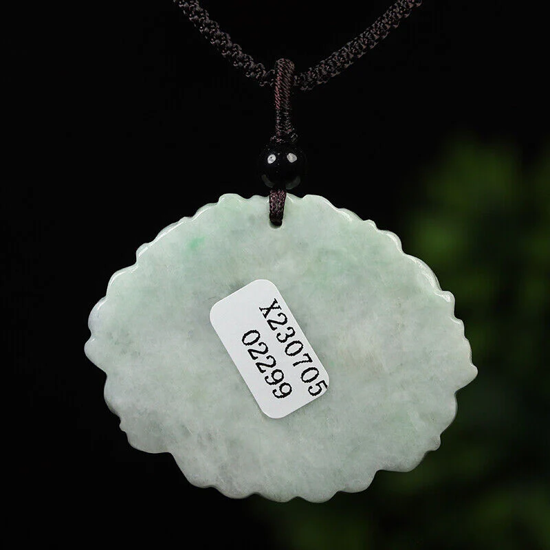 Certified Grade A Green Natural Jade Jadeite Pendant Flower Basket Pendant - Image 7