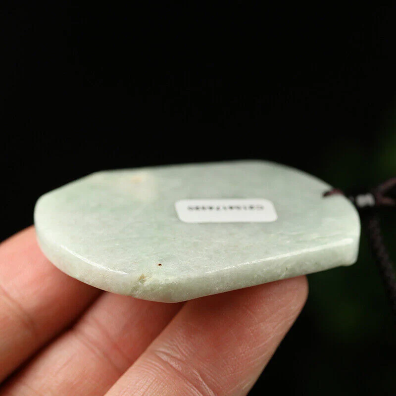 Certified Grade A Green Natural Jade Jadeite Pendant Handmade Dragon Necklace - Image 7