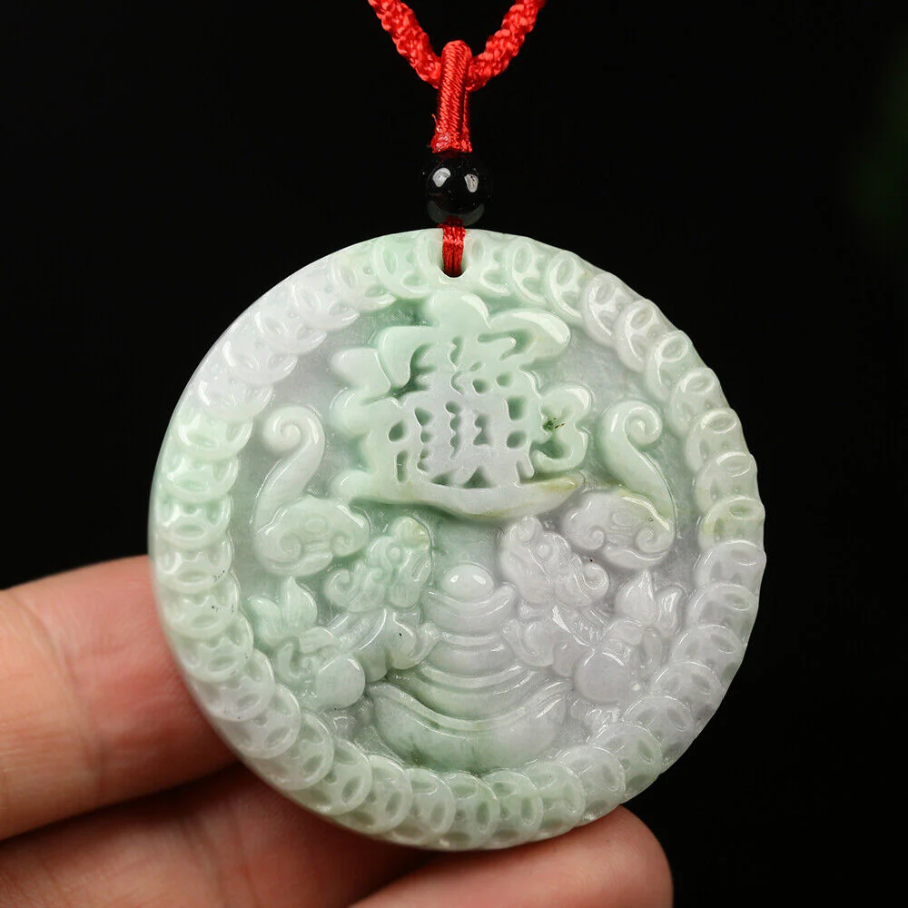 Certified Grade A Lavender Green Natural Jadeite Jade Pendant Pixiu - Image 4