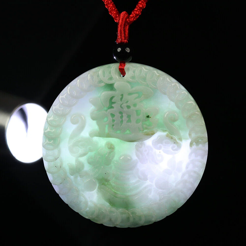 Certified Grade A Lavender Green Natural Jadeite Jade Pendant Pixiu - Image 6