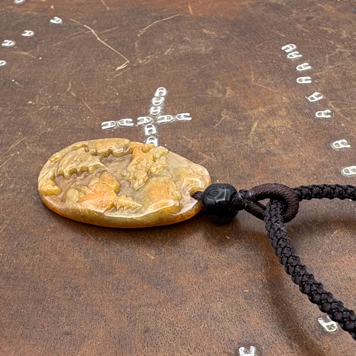 Certified Grade A Red Brown Natural Jadeite Jade Pendant Landscape Necklace - Image 11