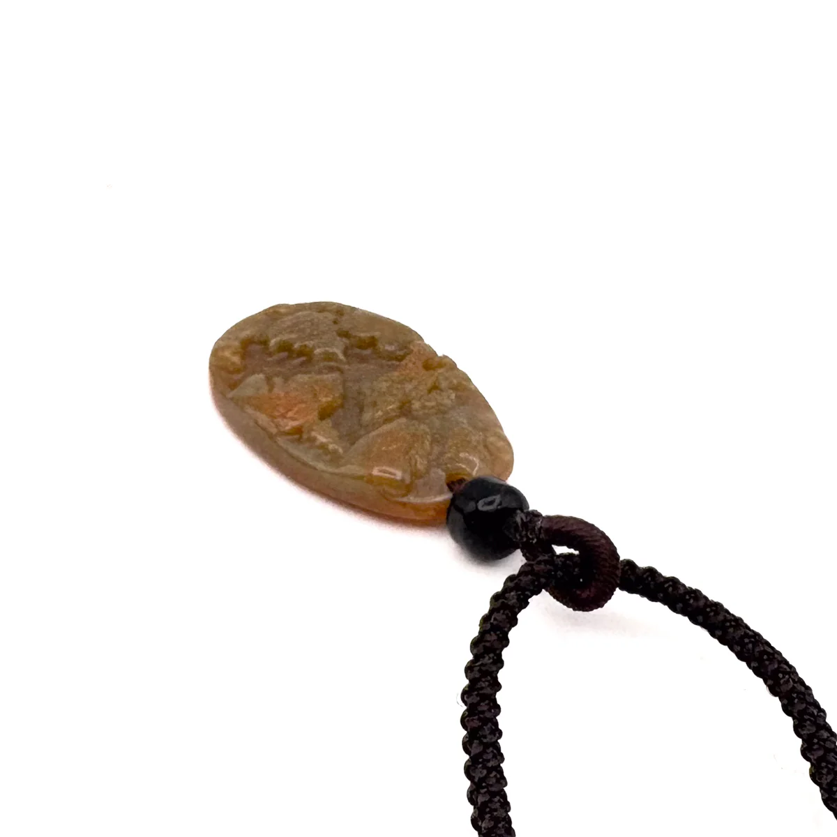 Certified Grade A Red Brown Natural Jadeite Jade Pendant Landscape Necklace - Image 6