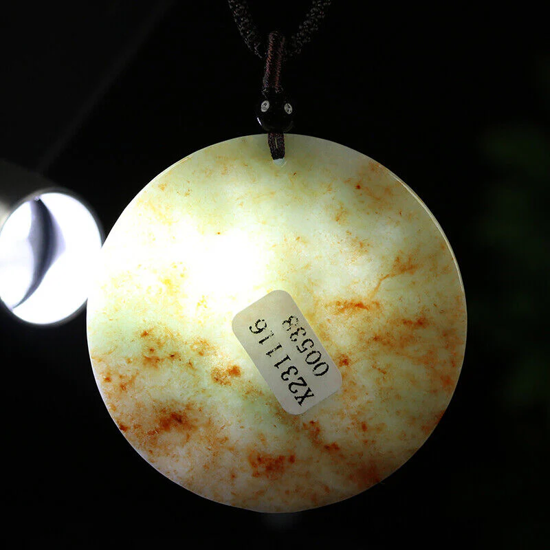 Certified Grade A Red Green Natural Jade Jadeite Pendant Kwan-Yin Dragon Necklace - Image 6
