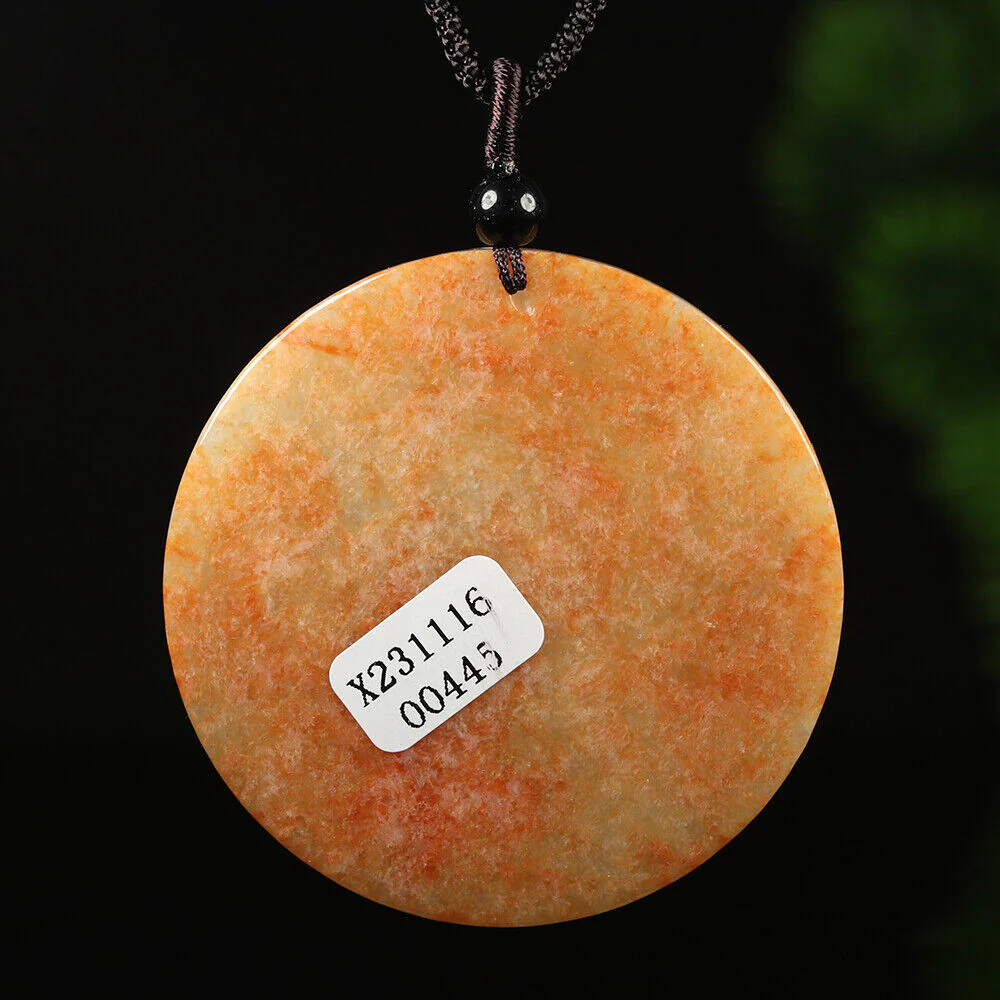 Certified Grade A Red Lavender Green Natural Jadeite Jade Pendant Kwan-Yin 21200 - Image 6