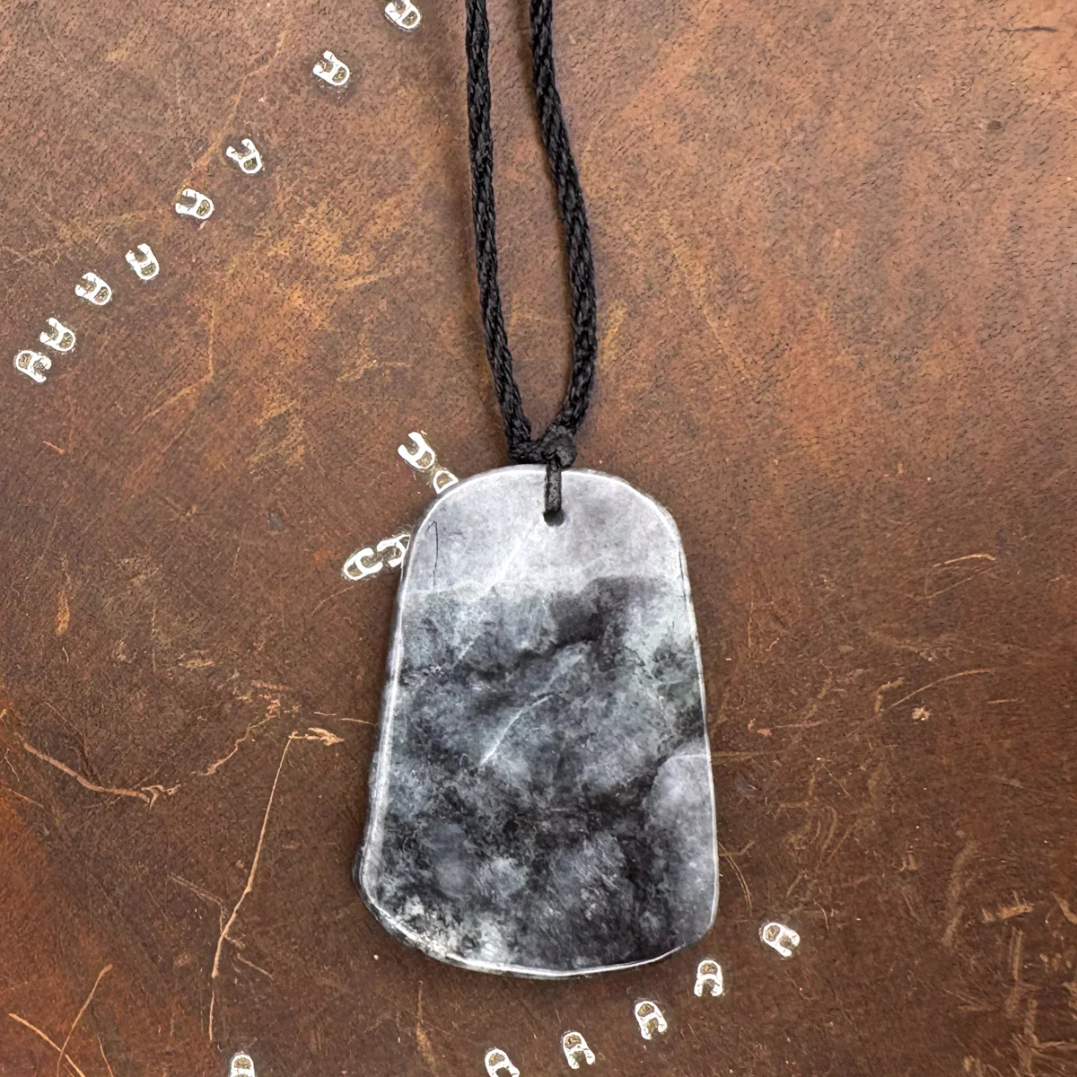 Certified Gray Black Natural Type A Jade Jadeite Pendant Landscape Painting Necklace - Image 15