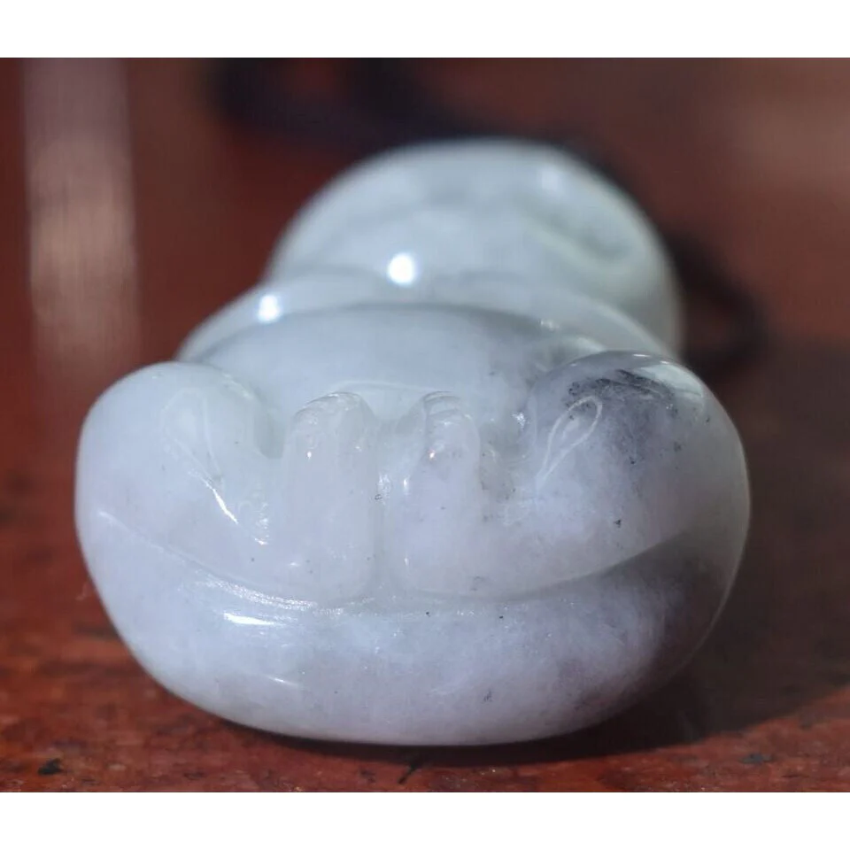 Certified Green 100% Burma Natural A Jade Jadeite Pendant Necklace Panda - Image 4