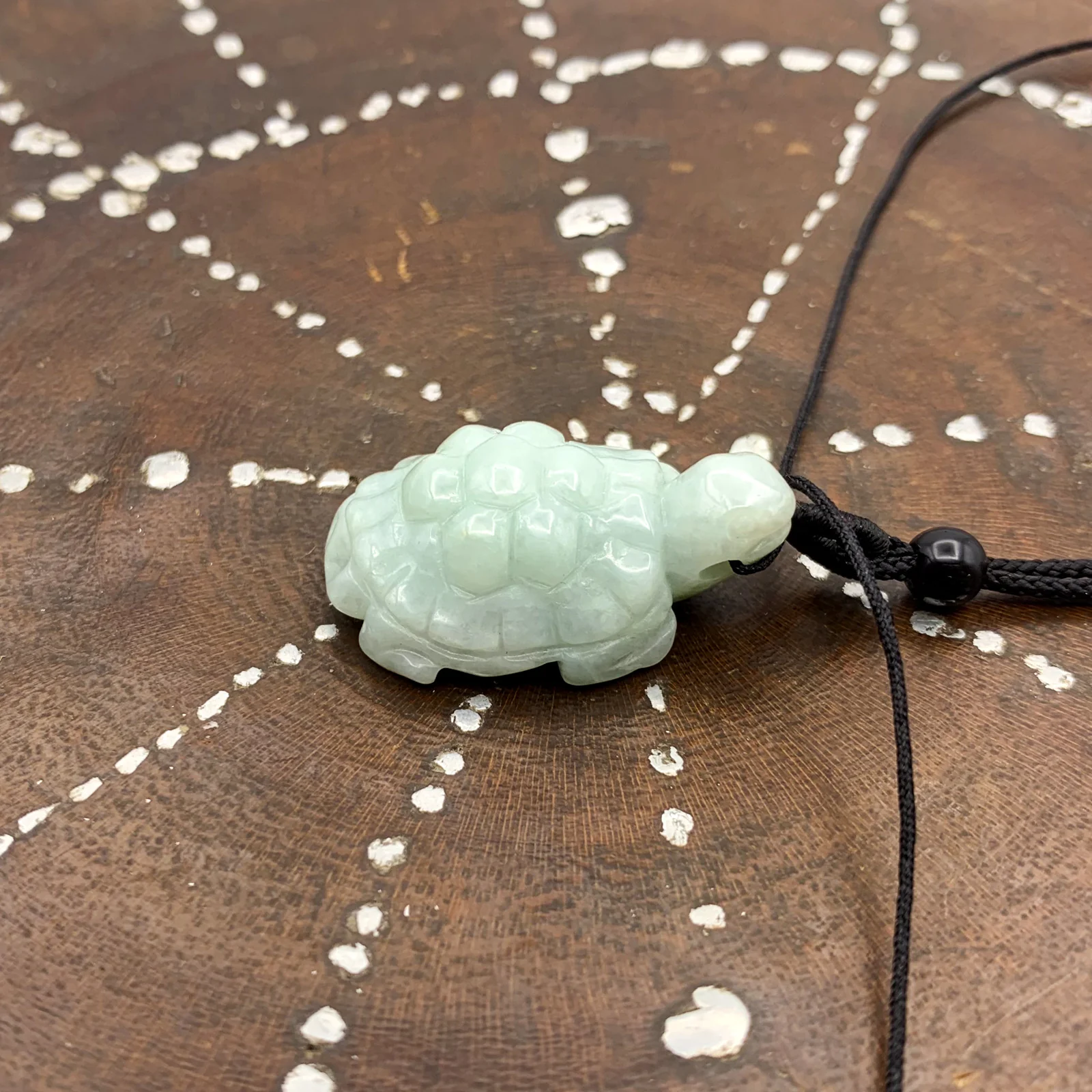 Certified Green 100% Burma Natural A Jade Jadeite Pendant Turtle Necklace - Image 2
