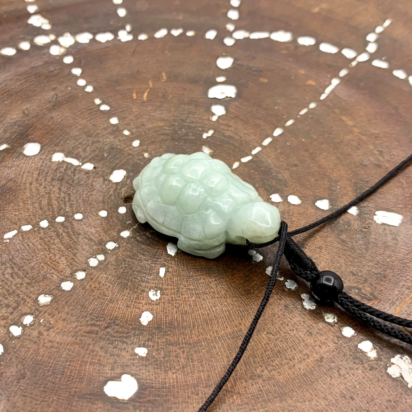 Certified Green 100% Burma Natural A Jade Jadeite Pendant Turtle Necklace - Image 4