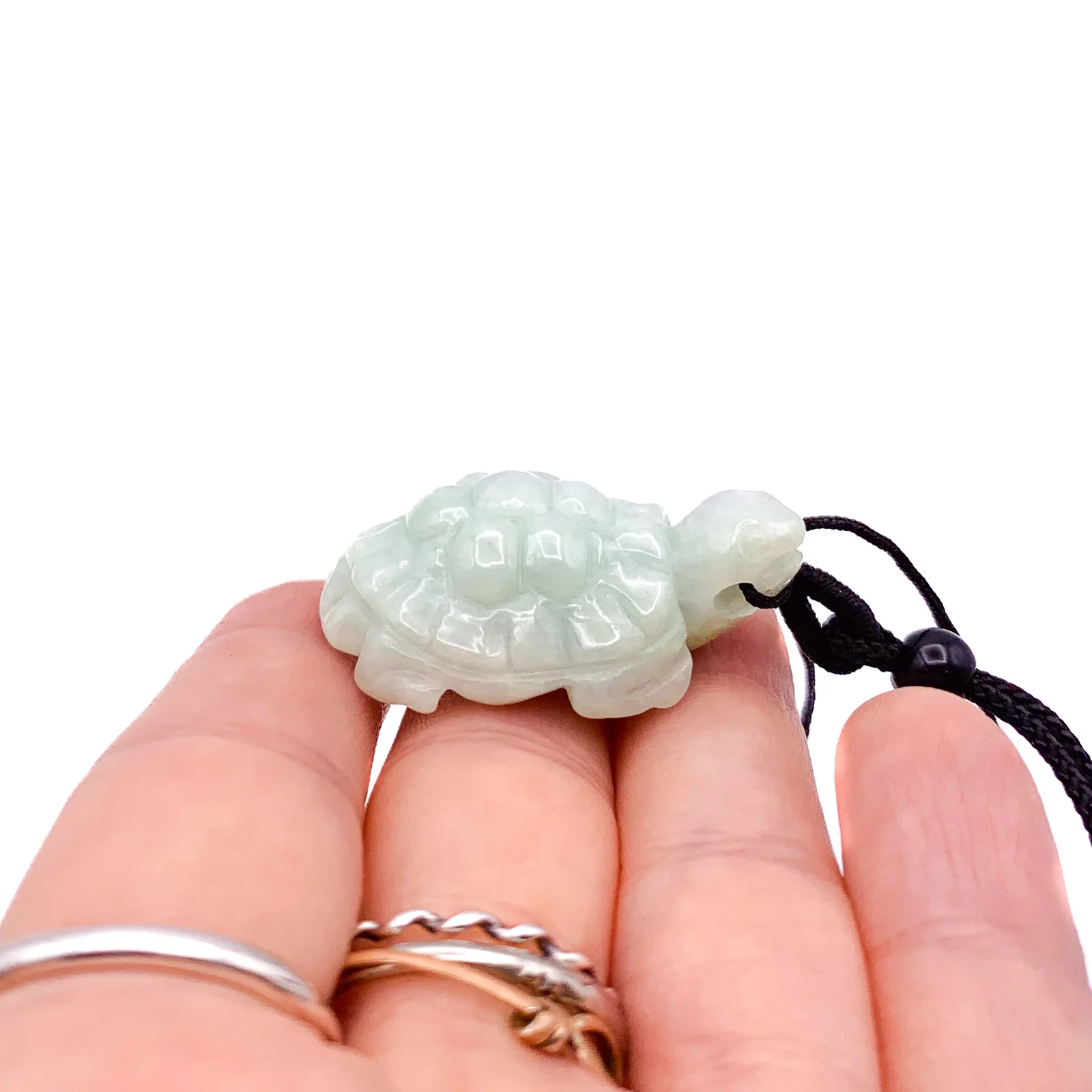 Certified Green 100% Burma Natural A Jade Jadeite Pendant Turtle Necklace - Image 5