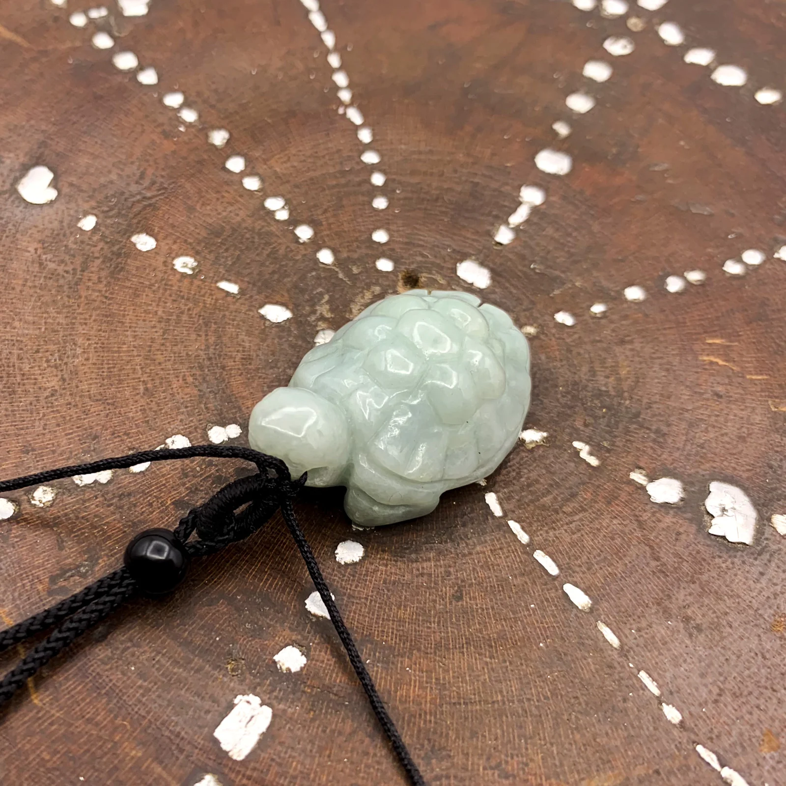 Certified Green 100% Burma Natural A Jade Jadeite Pendant Turtle Necklace - Image 6