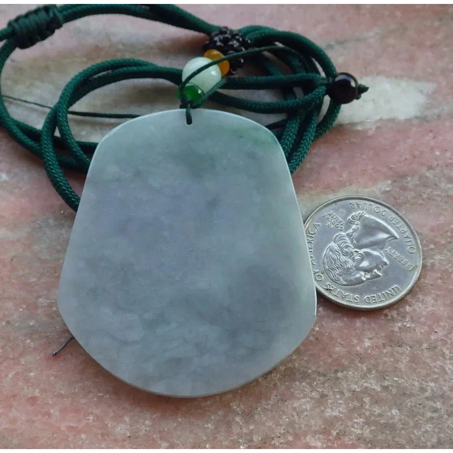 Certified Green 100% Natural A Jade Jadeite Pendant Sailboat Necklace - Image 7