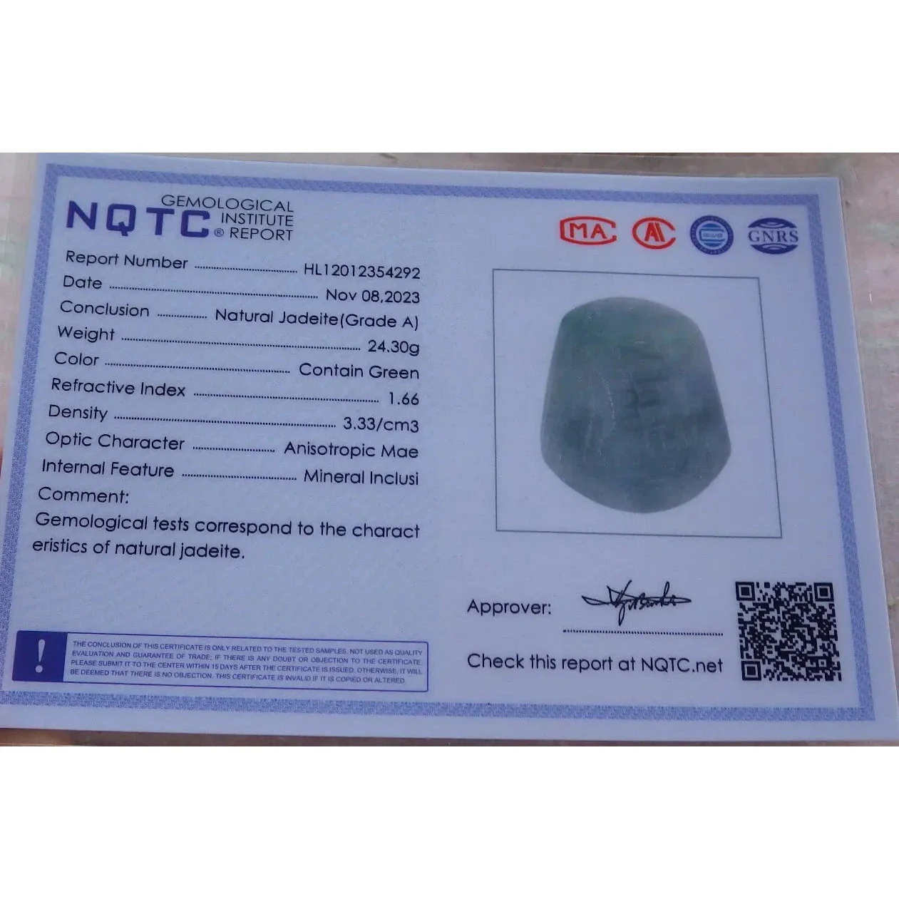 Certified Green 100% Natural A Jade Jadeite Pendant Sailboat Necklace - Image 8