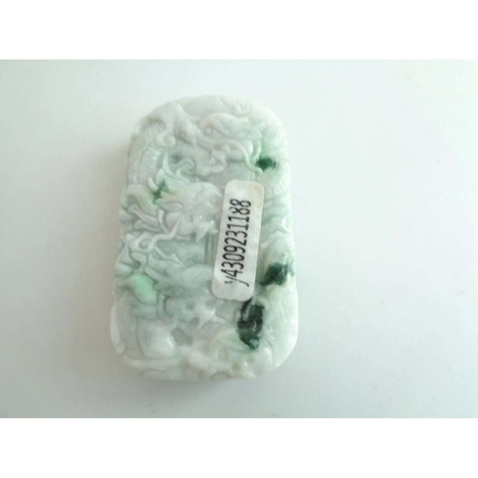 Certified Green A Jade Jadeite Carved 9 Dragons Bead Pendant Necklace - Image 3