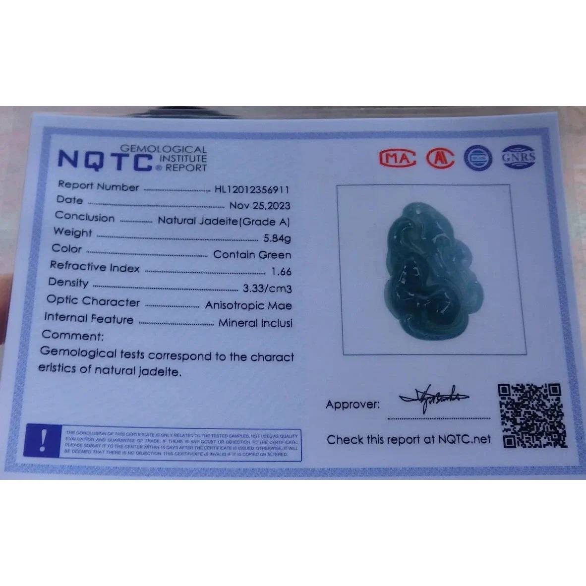 Certified Green Burma 100% Natural A Jade Jadeite Pendant Fox Necklace - Image 8