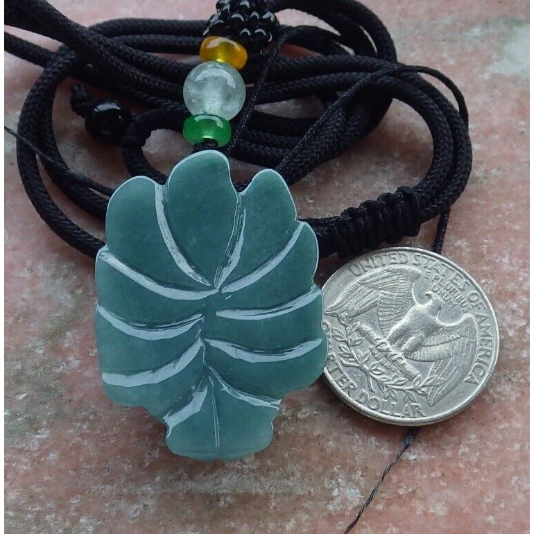 Certified Green Burma 100% Natural A Jade Jadeite Pendant Fox Necklace - Image 7
