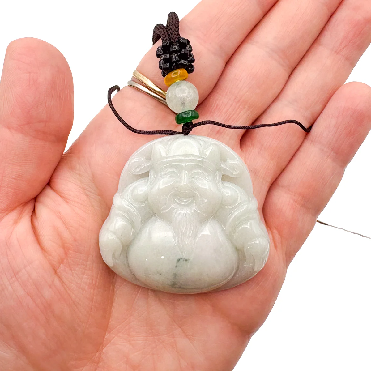 Certified Green Burma 100% Natural A Jade Jadeite Pendant Money God Necklace - Image 13