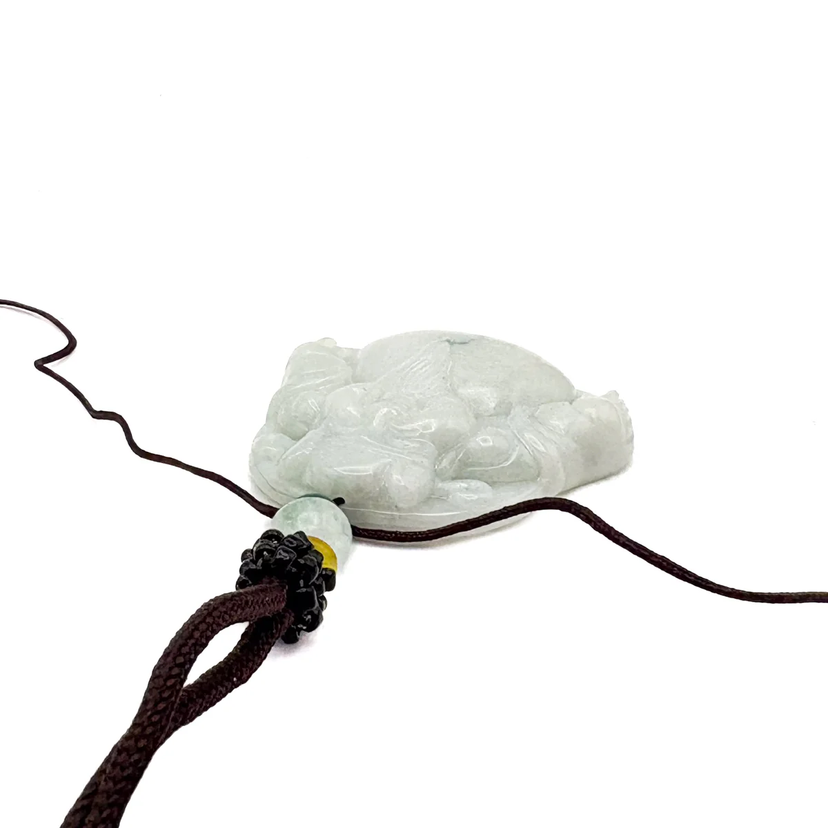 Certified Green Burma 100% Natural A Jade Jadeite Pendant Money God Necklace - Image 4
