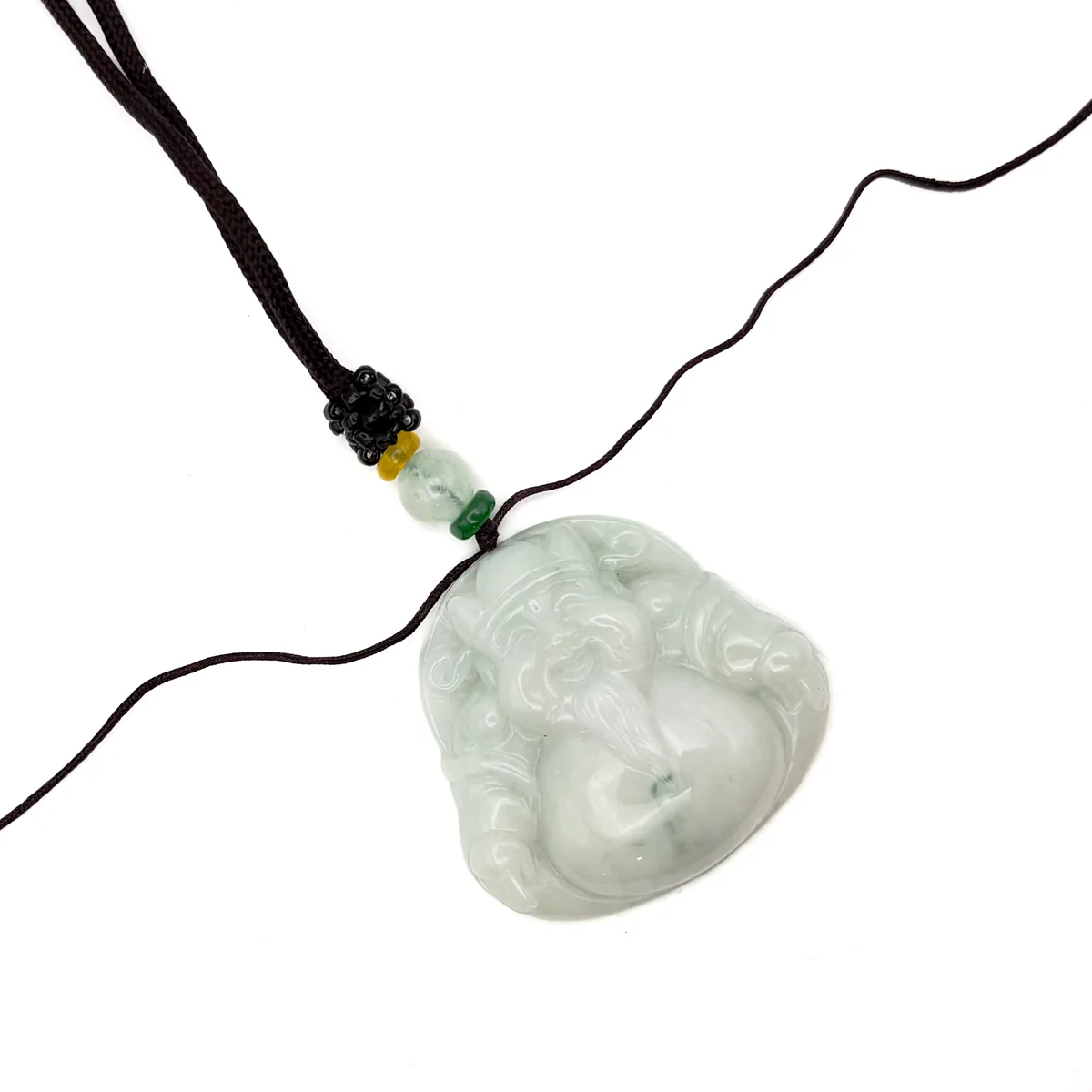 Certified Green Burma 100% Natural A Jade Jadeite Pendant Money God Necklace - Image 6
