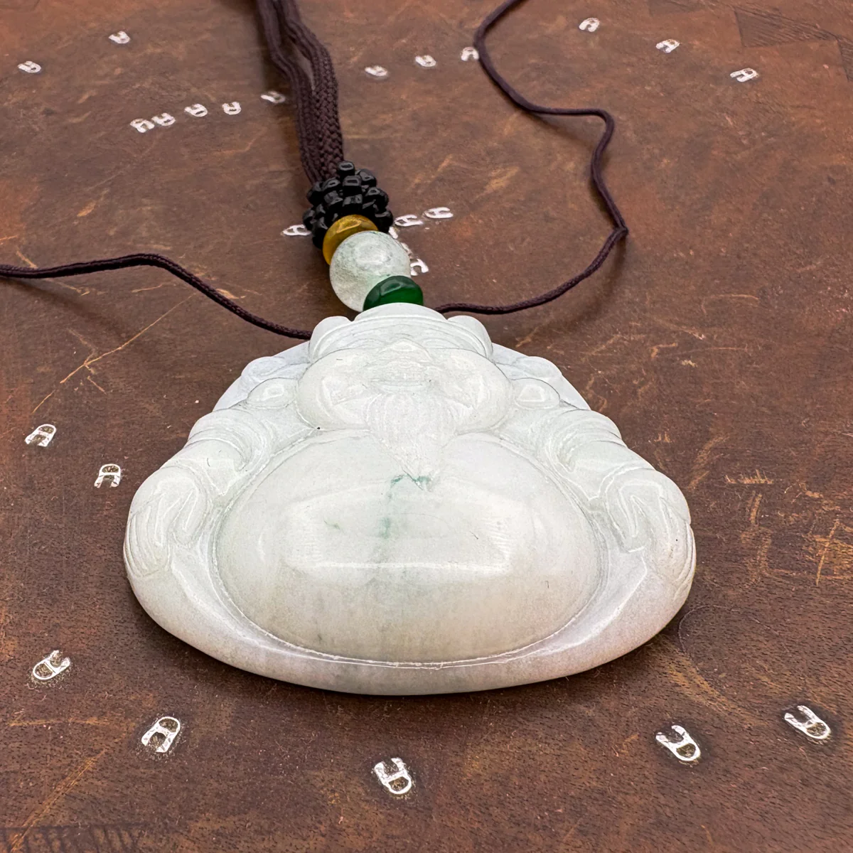Certified Green Burma 100% Natural A Jade Jadeite Pendant Money God Necklace - Image 7