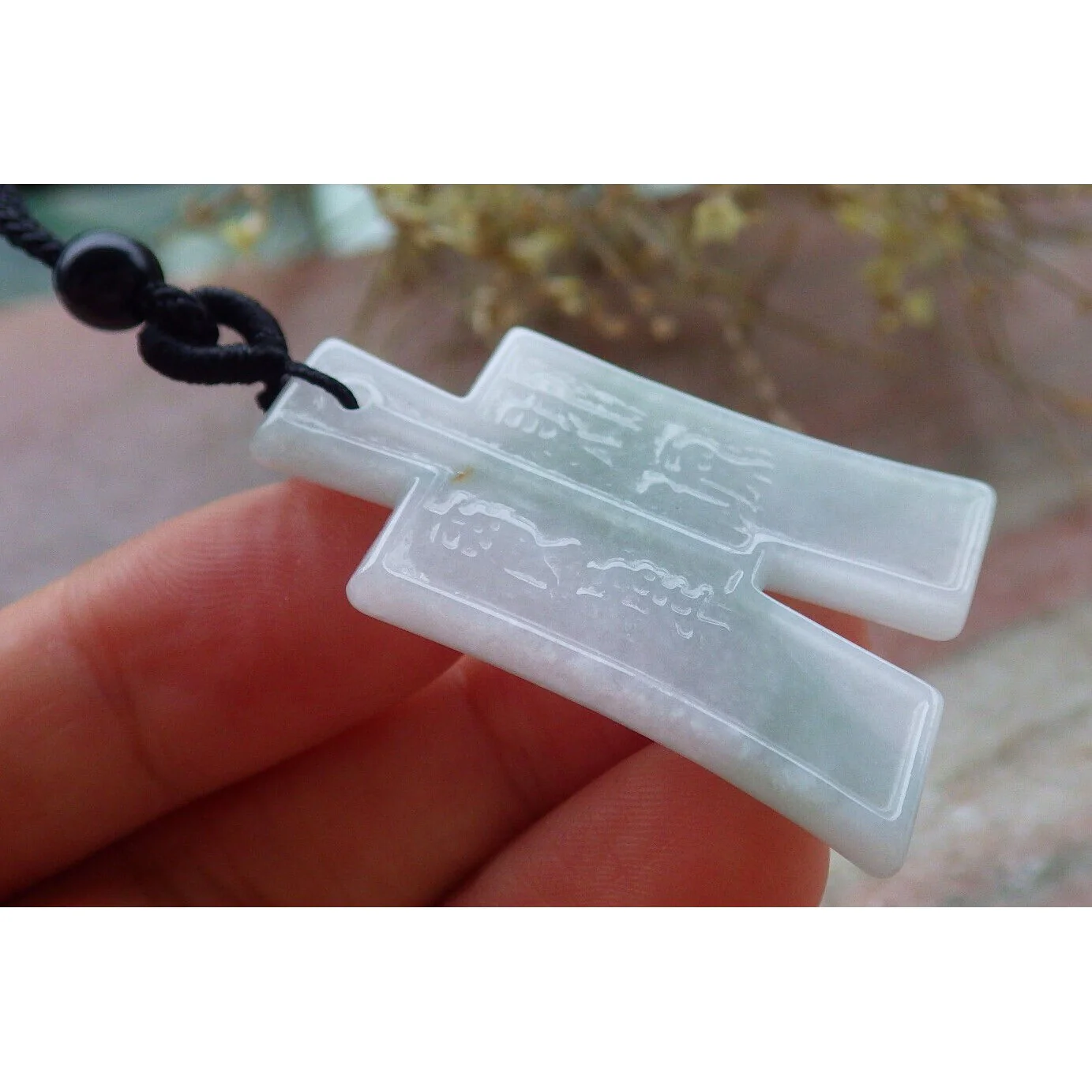 Certified Green Burma 100% Natural A Jade Jadeite Pendant Old Coin Necklace - Image 4