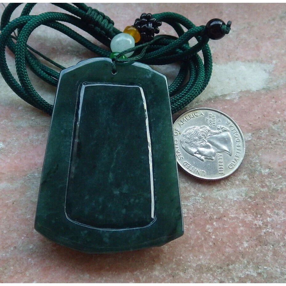 Certified Green Burma 100% Natural A Jade Jadeite Pendant Tiger Necklace - Image 8