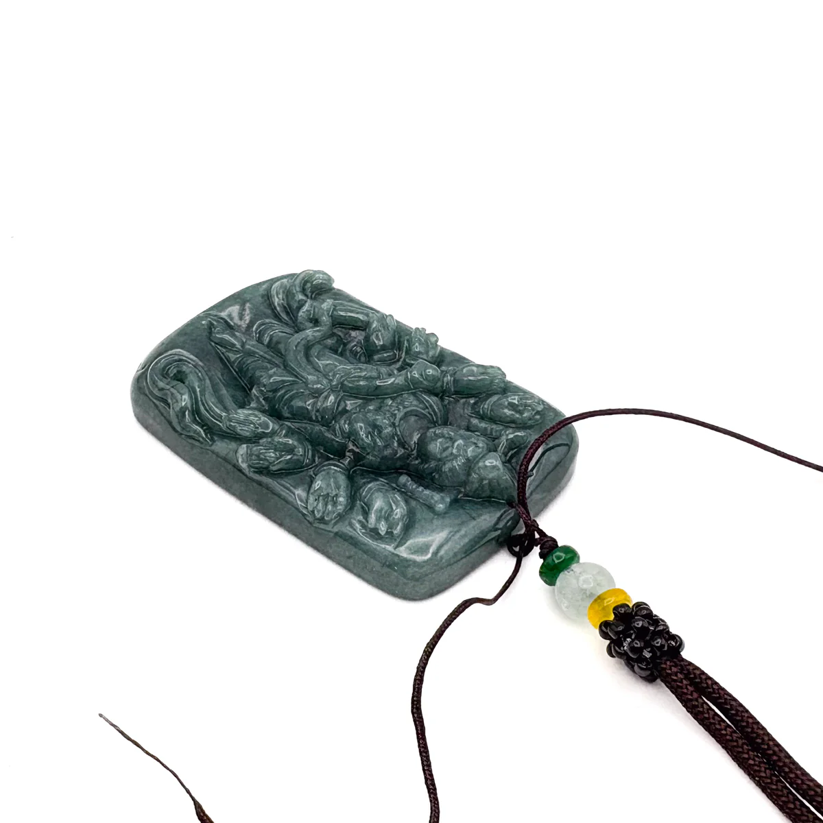 Certified Green Burma Natural A Jade Jadeite Pendant 1000 Hand Guanyin Necklace - Image 10