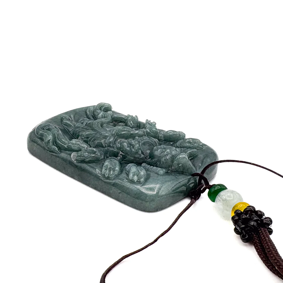 Certified Green Burma Natural A Jade Jadeite Pendant 1000 Hand Guanyin Necklace - Image 9
