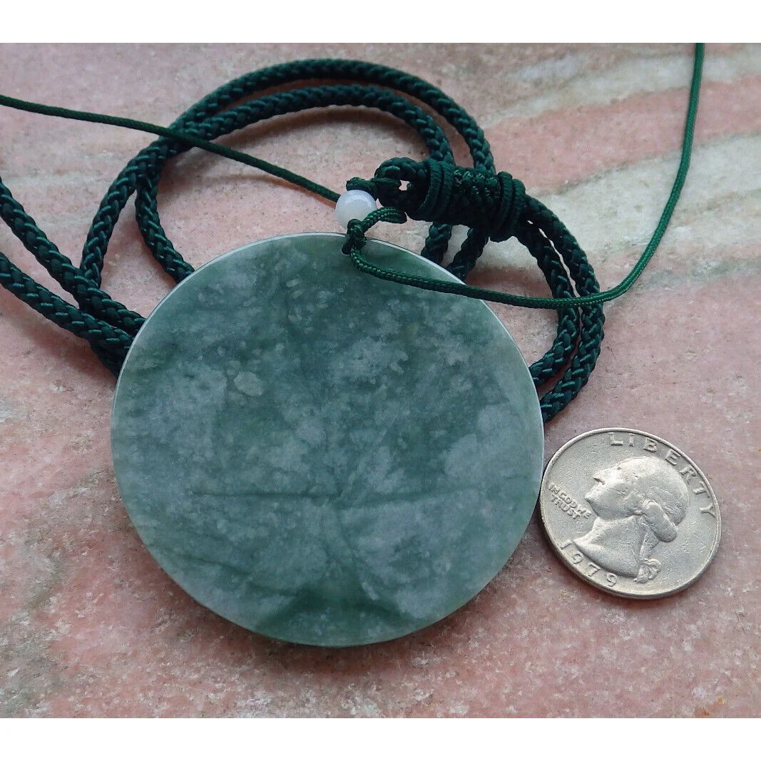 Certified Green Burma Natural A Jade Jadeite Pendant 8 Dragon Circle Necklace - Image 8