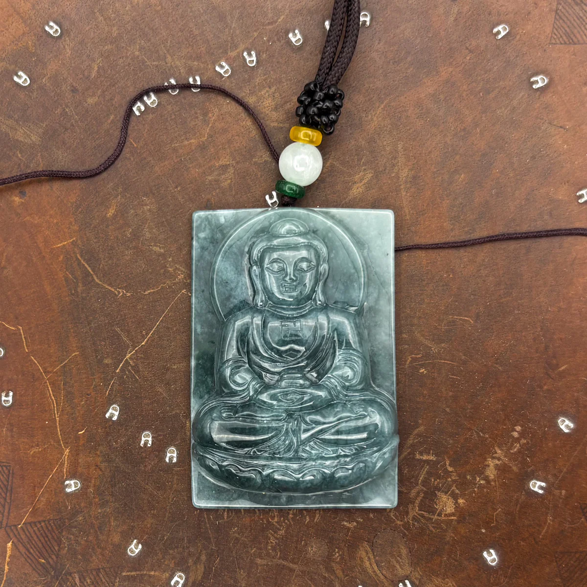 Certified Green Burma Natural A Jade Jadeite Pendant Buddha Guanyin Necklace - Image 5