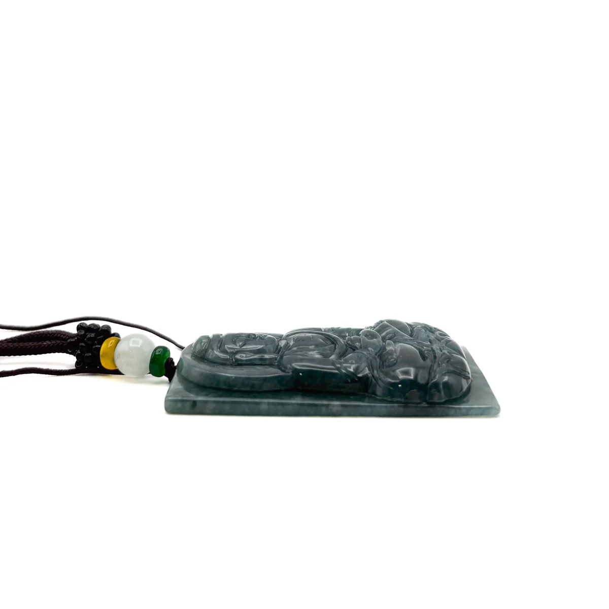 Certified Green Burma Natural A Jade Jadeite Pendant Buddha Guanyin Necklace - Image 8