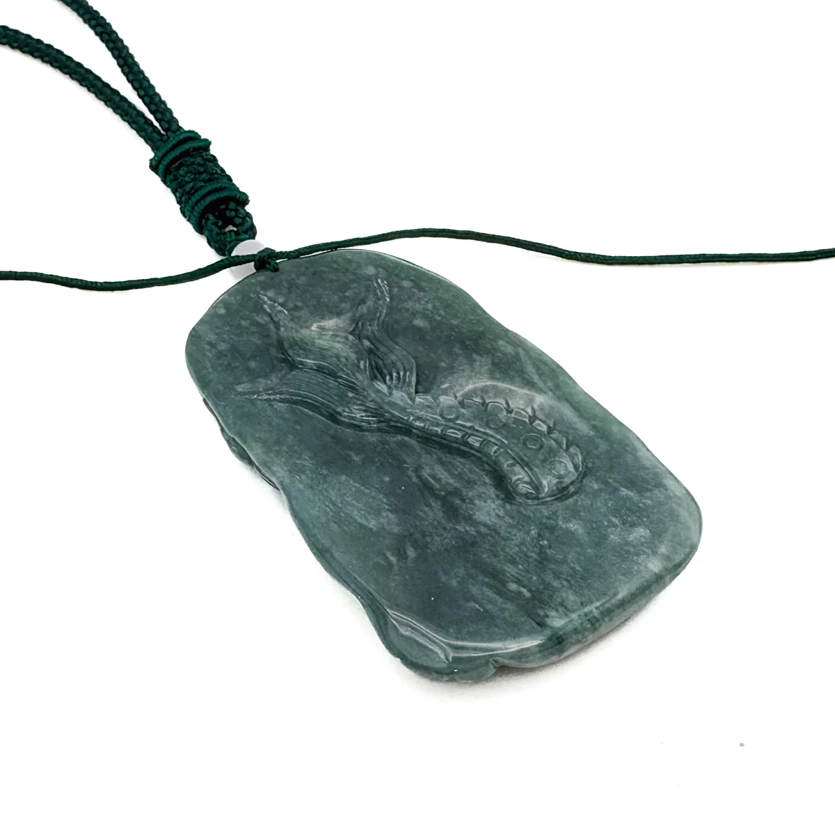 Certified Green Burma Natural A Jade Jadeite Pendant Dragon Necklace - Image 7