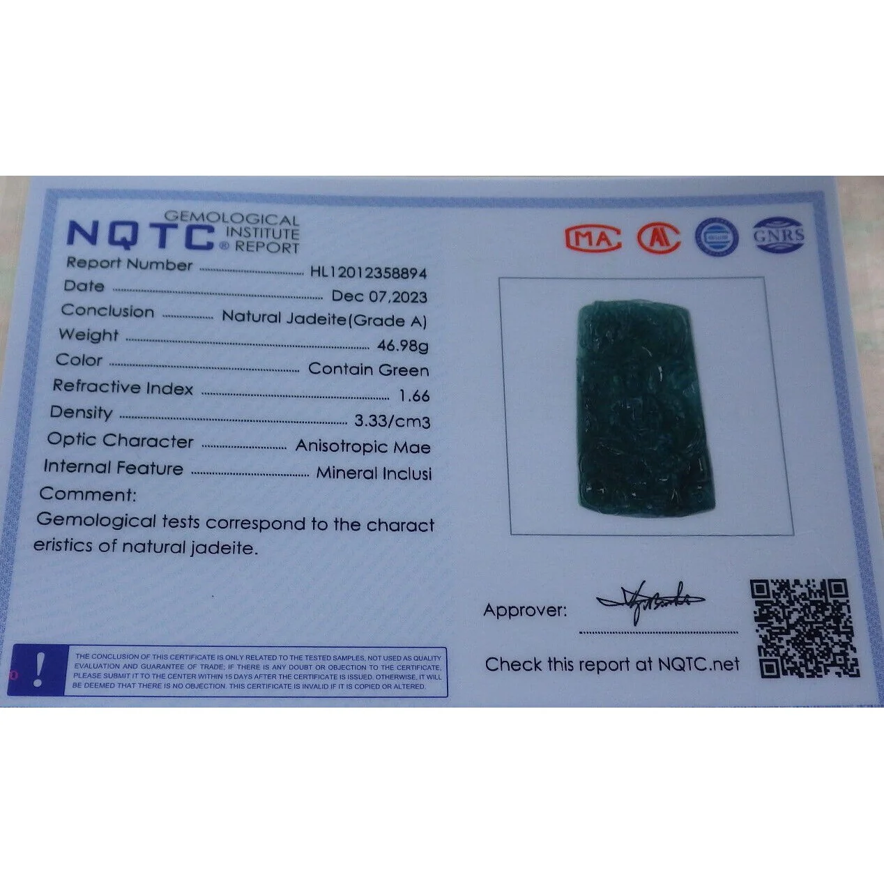 Certified Green Burma Natural A Jade Jadeite Pendant Guanyin Dragon Necklace - Image 8