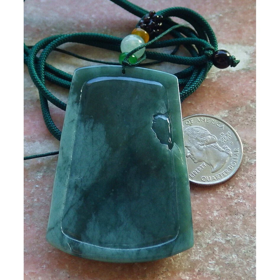 Certified Green Burma Natural A Jade Jadeite Pendant Guanyin Kwan Yin Necklace - Image 7