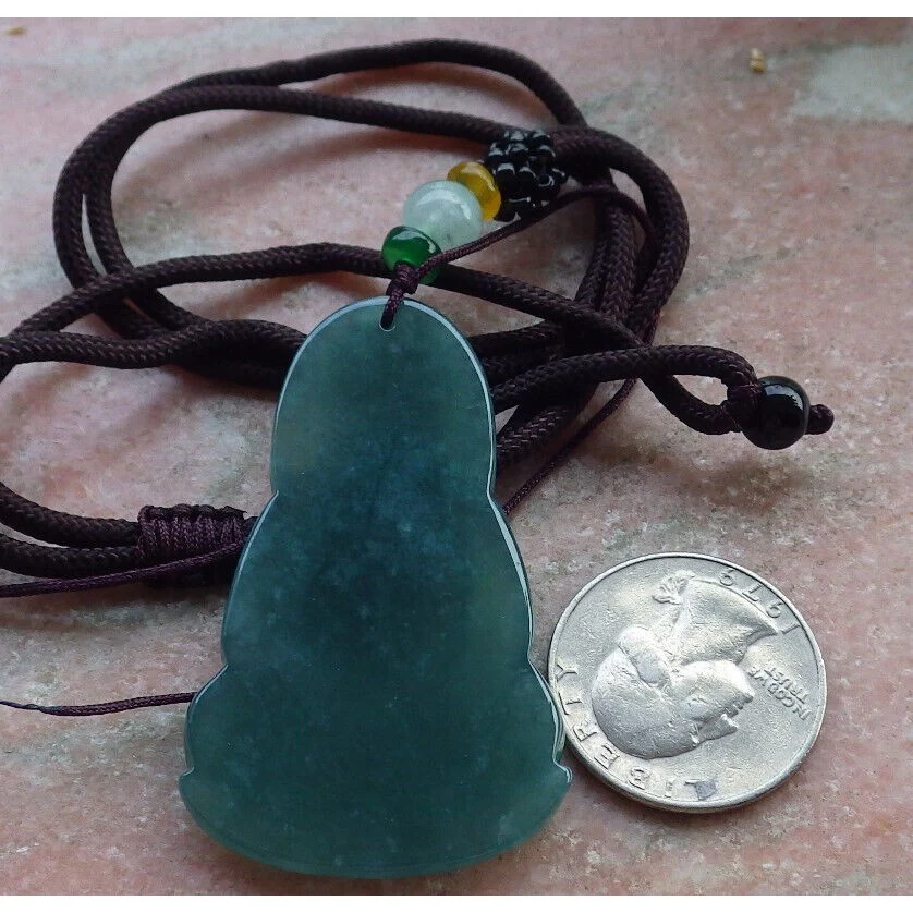 Certified Green Burma Natural A Jade Jadeite Pendant Guanyin Kwan Yin - Image 9