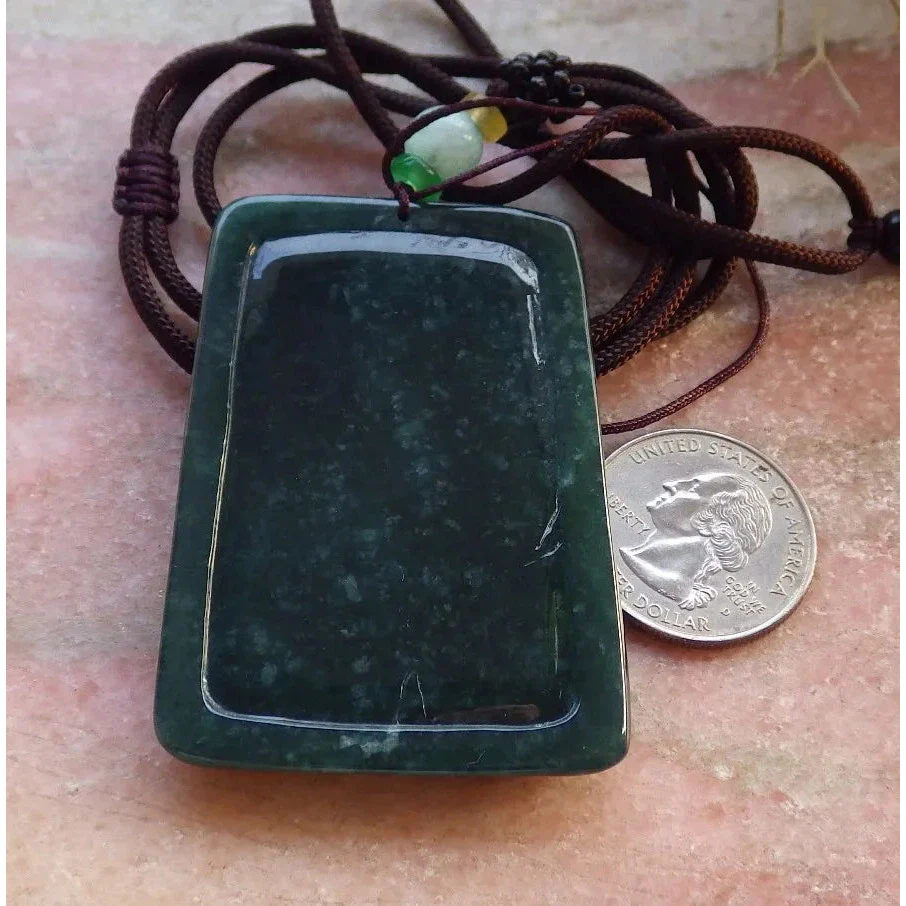 Certified Green Burma Natural A Jade Jadeite Pendant Guanyin Lotus Necklace - Image 9
