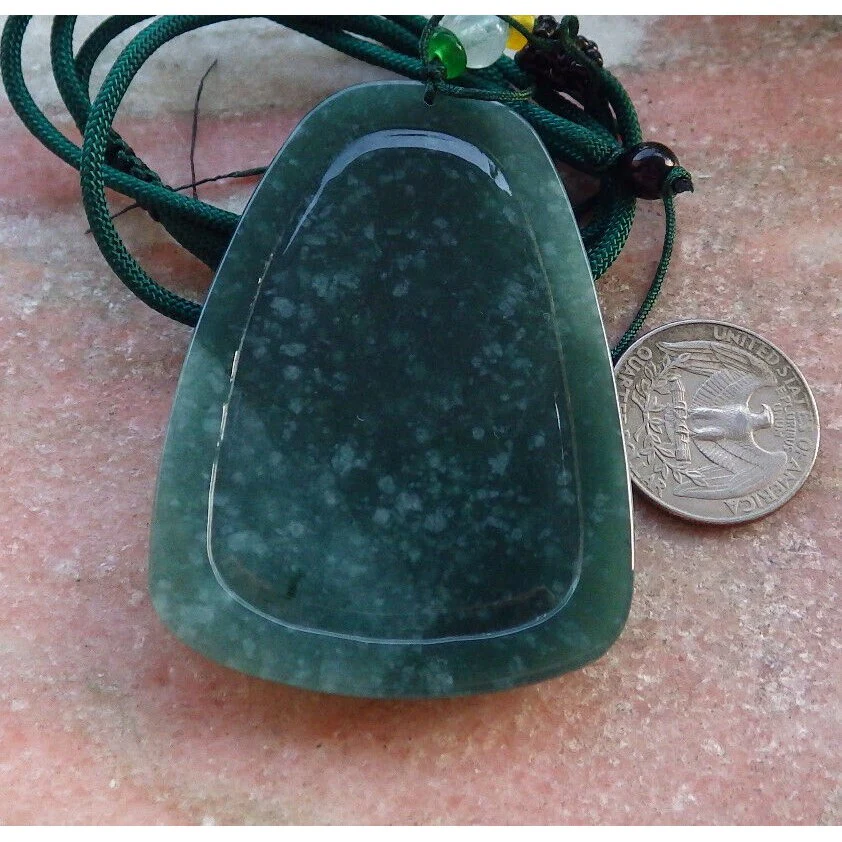 Certified Green Burma Natural A Jade Jadeite Pendant Guanyin Lotus Necklace - Image 6