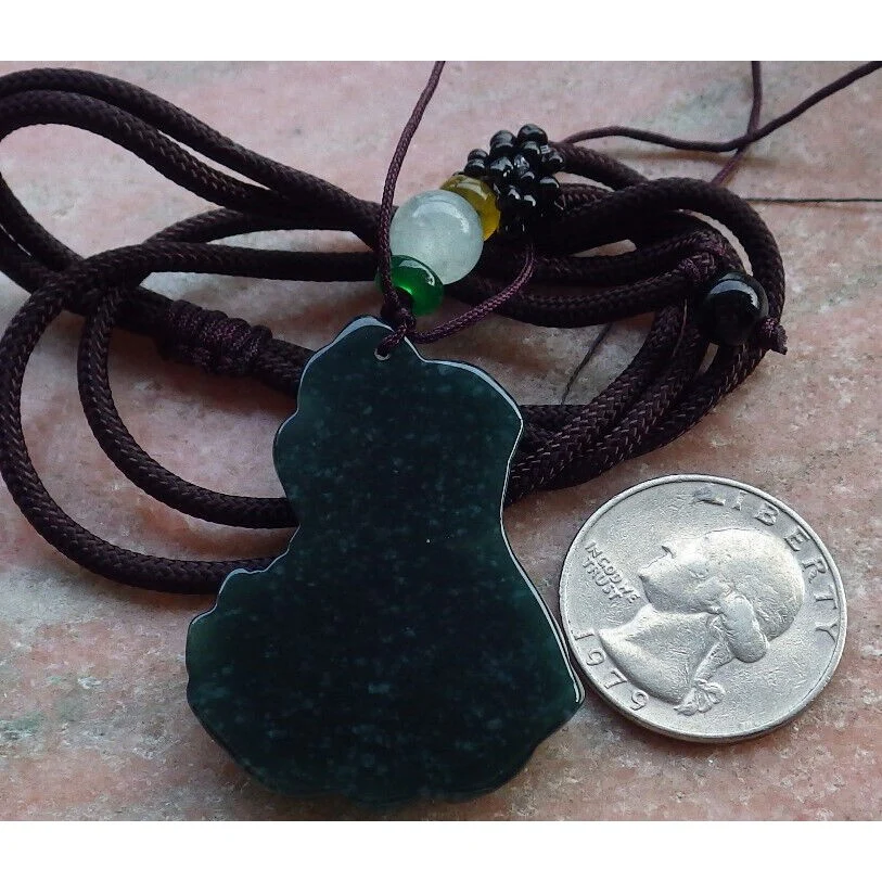 Certified Green Burma Natural A Jade Jadeite Pendant Lotus Flower Buddha - Image 8