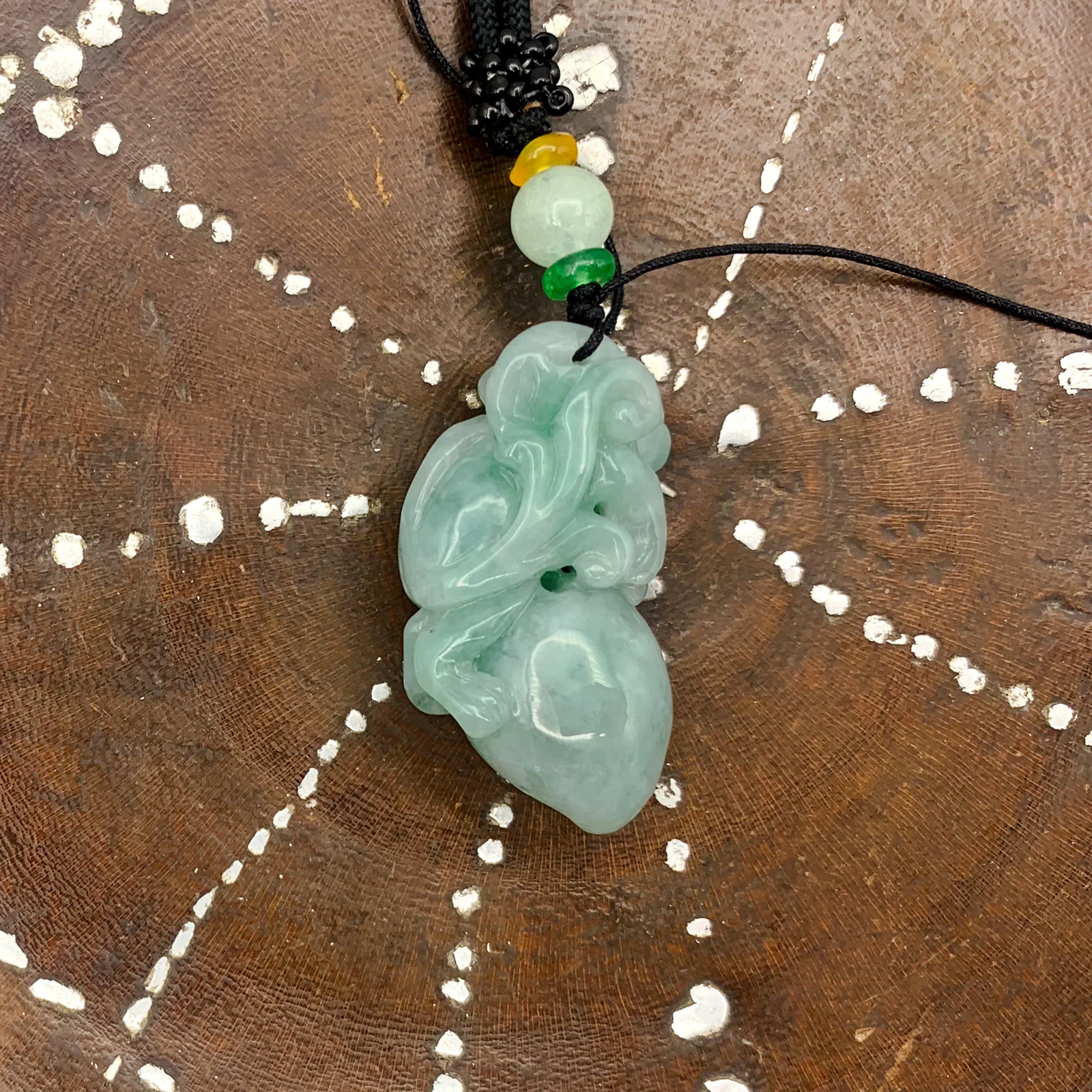 Certified Green Burma Natural A Jade Jadeite Pendant Monkey Peach - Image 4