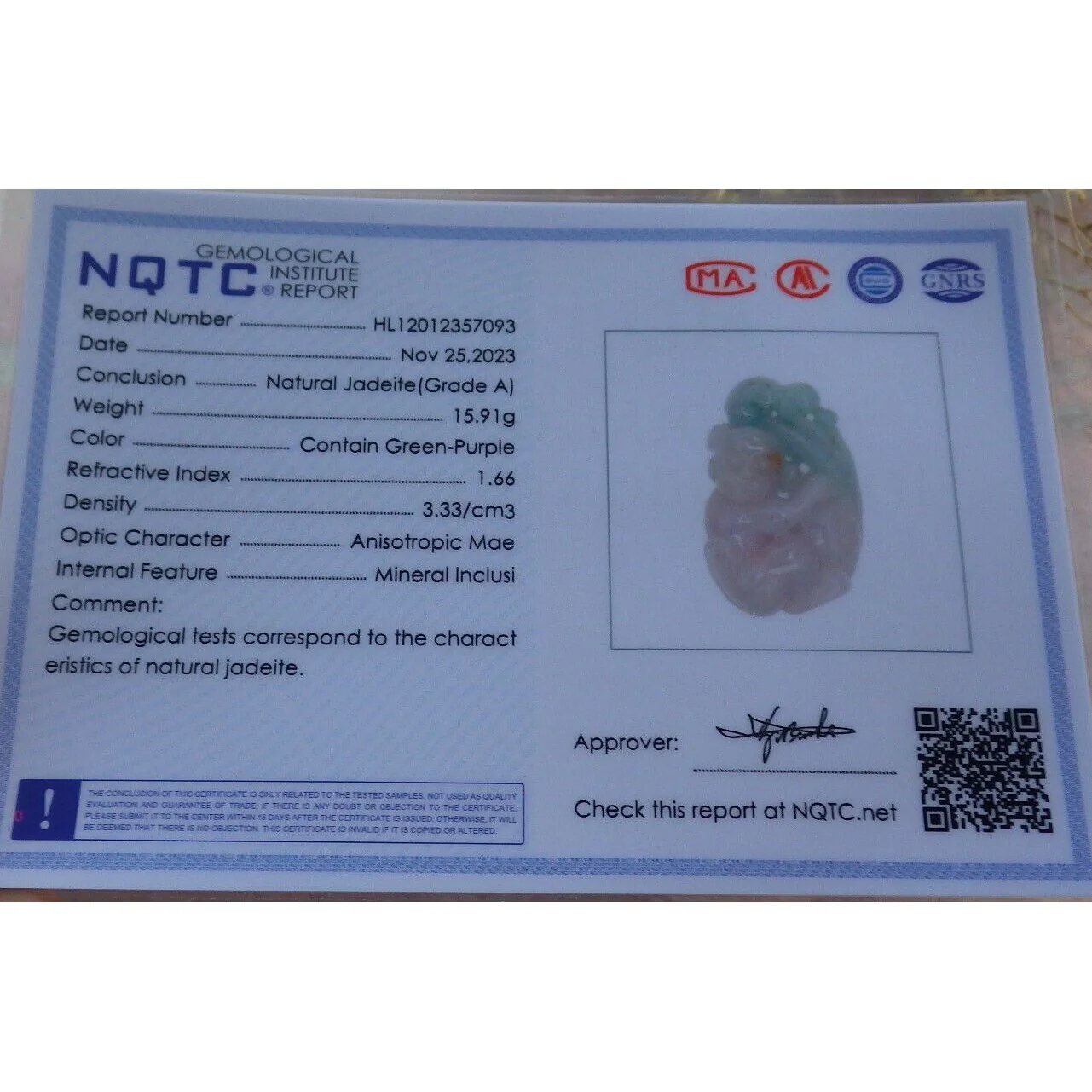 Certified Green Burma Natural A Jade Jadeite Pendant Monkey Yuan Bao - Image 7