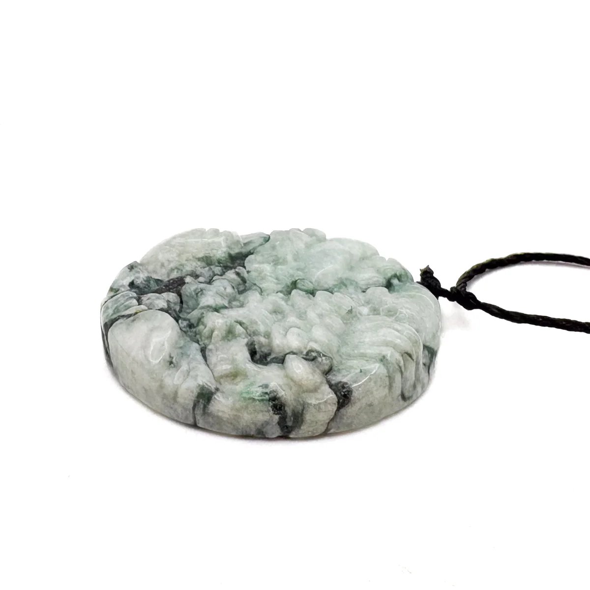 Certified Green Lavender Natural A Jade Jadeite Pendant Landscape Painting Necklace - Image 10