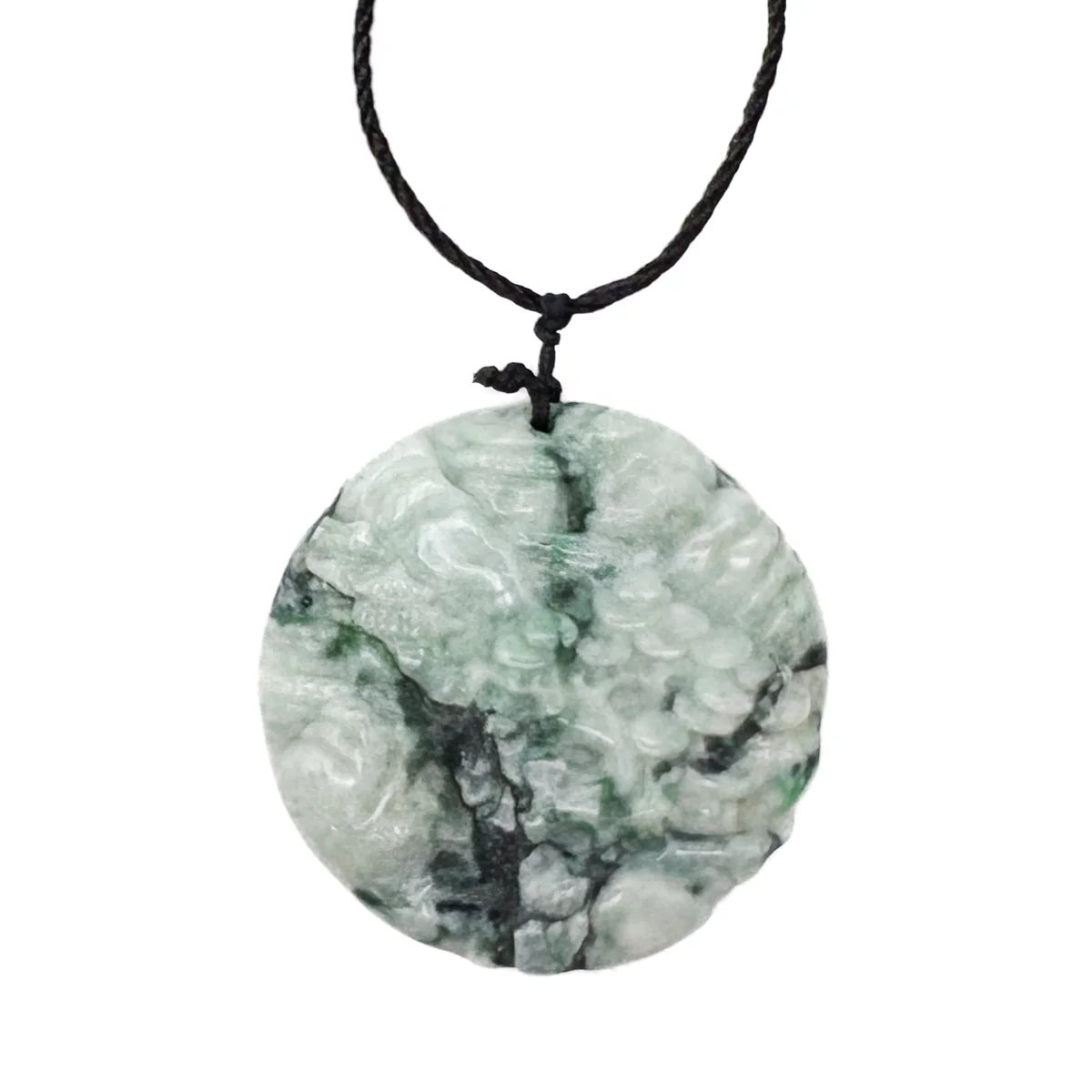 Certified Green Lavender Natural A Jade Jadeite Pendant Landscape Painting Necklace - Image 11