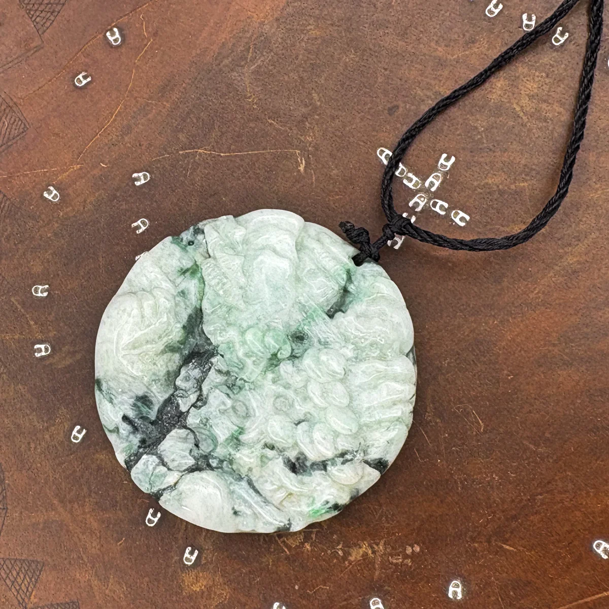 Certified Green Lavender Natural A Jade Jadeite Pendant Landscape Painting Necklace - Image 4
