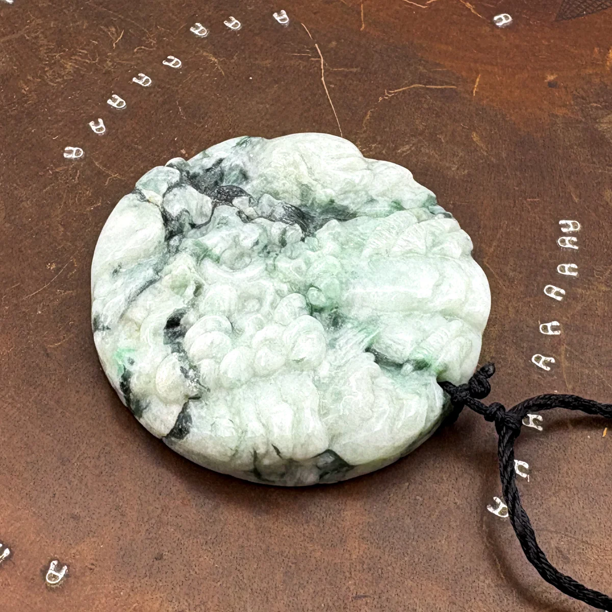 Certified Green Lavender Natural A Jade Jadeite Pendant Landscape Painting Necklace - Image 7