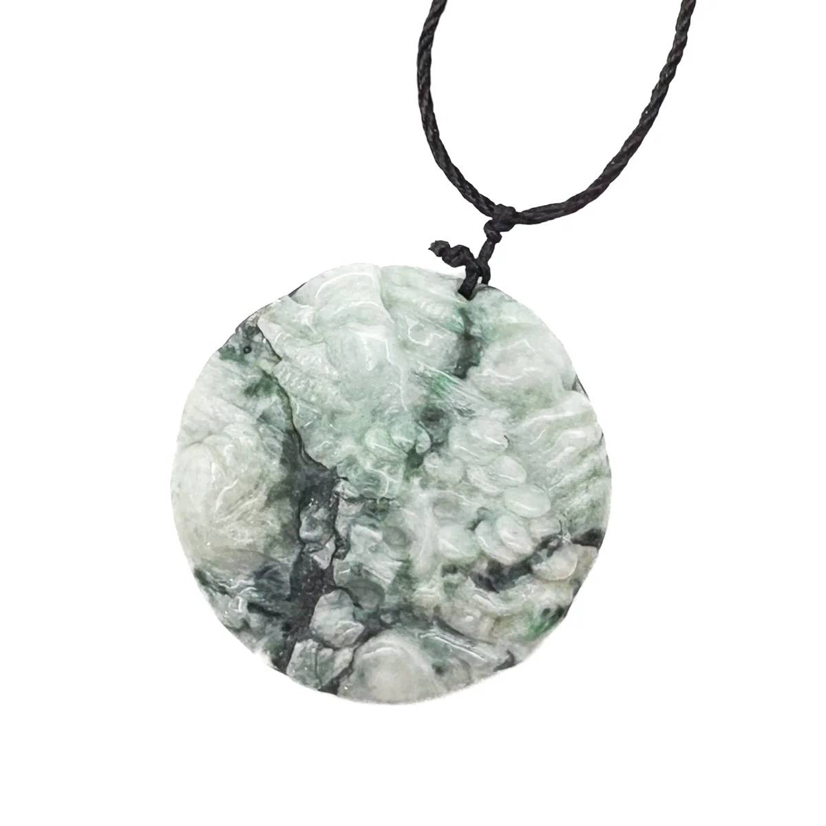 Certified Green Lavender Natural A Jade Jadeite Pendant Landscape Painting Necklace - Image 9
