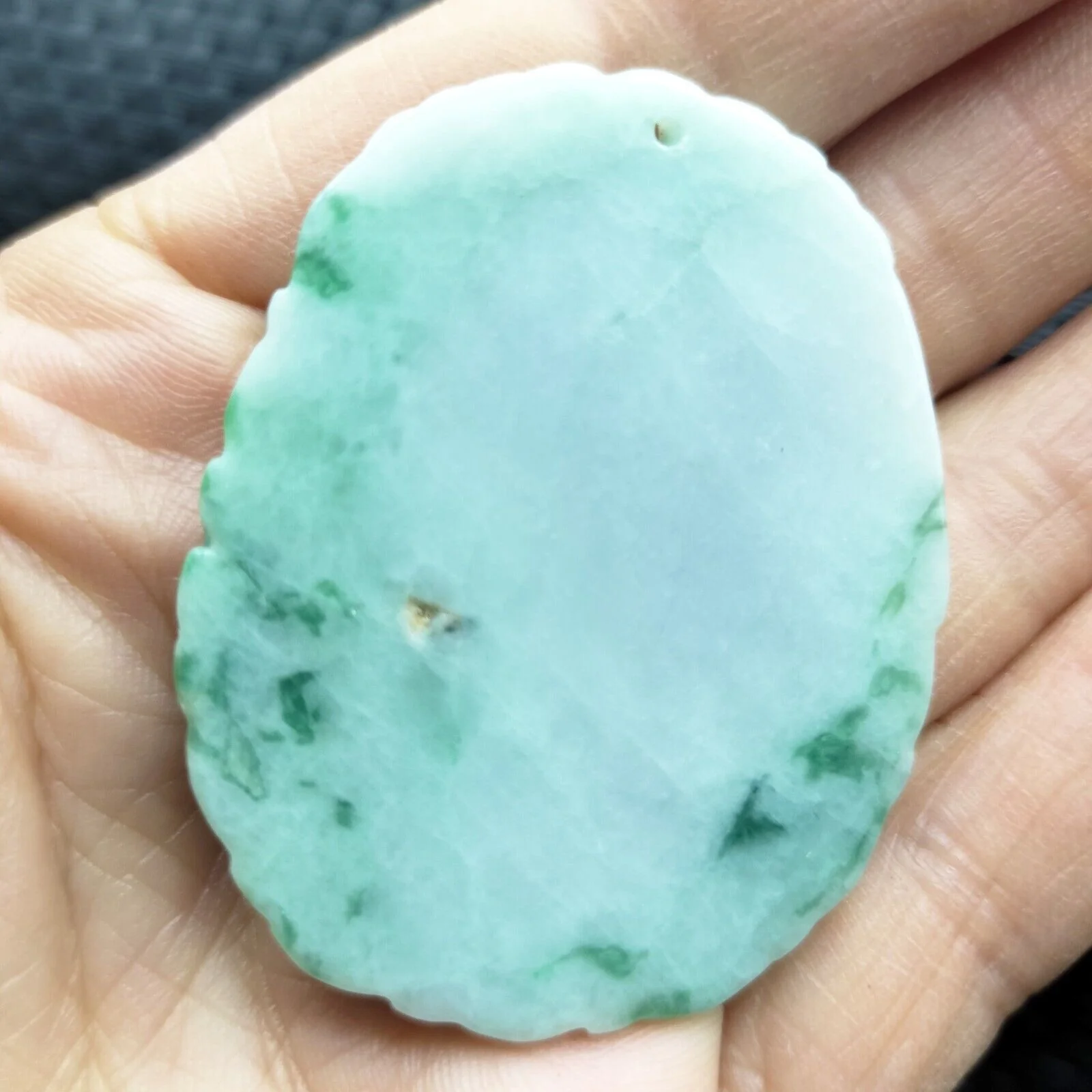 Certified Green Lavender Natural A Jadeite Carved Dragon Pi Xiu Ruyi Pendant - Image 4