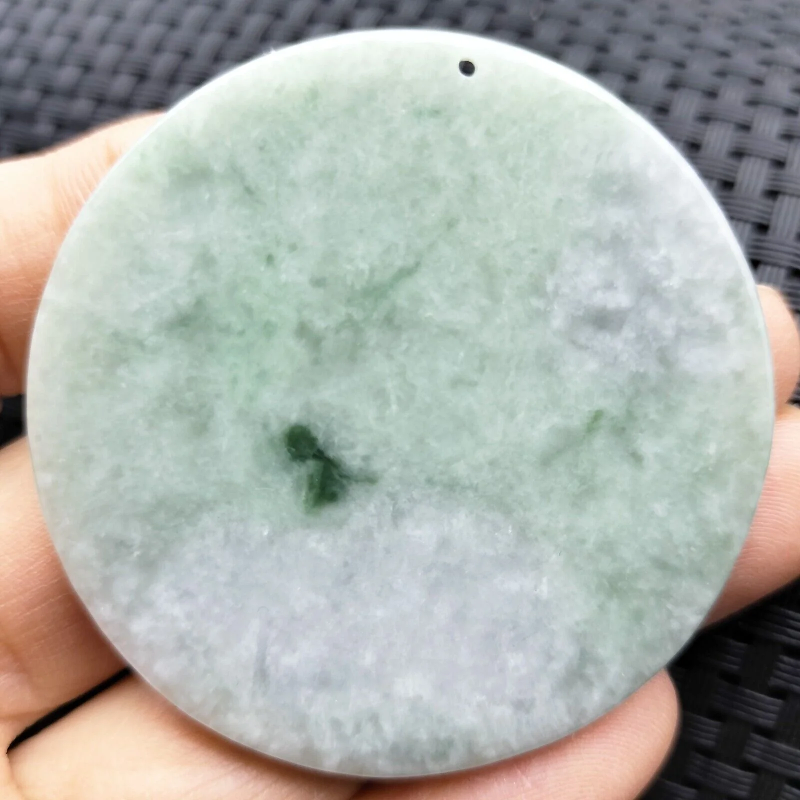 Certified Green Lavender Natural A Jadeite Carved Tiger Tree Pendant - Image 4