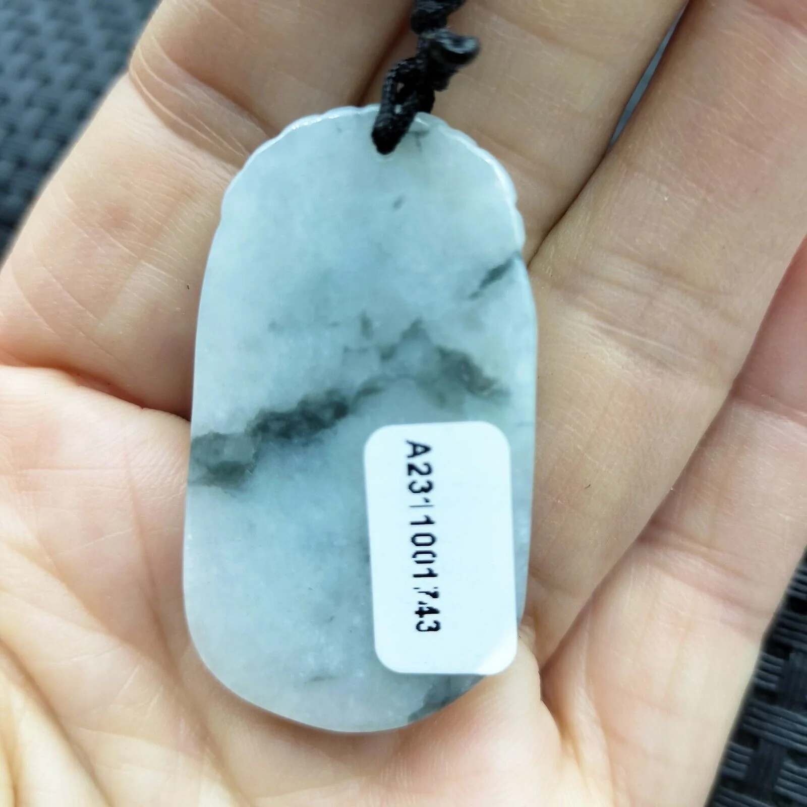 Certified Green Lavender Natural Type A Jade Jadeite Carved Dragon Necklace - Image 4