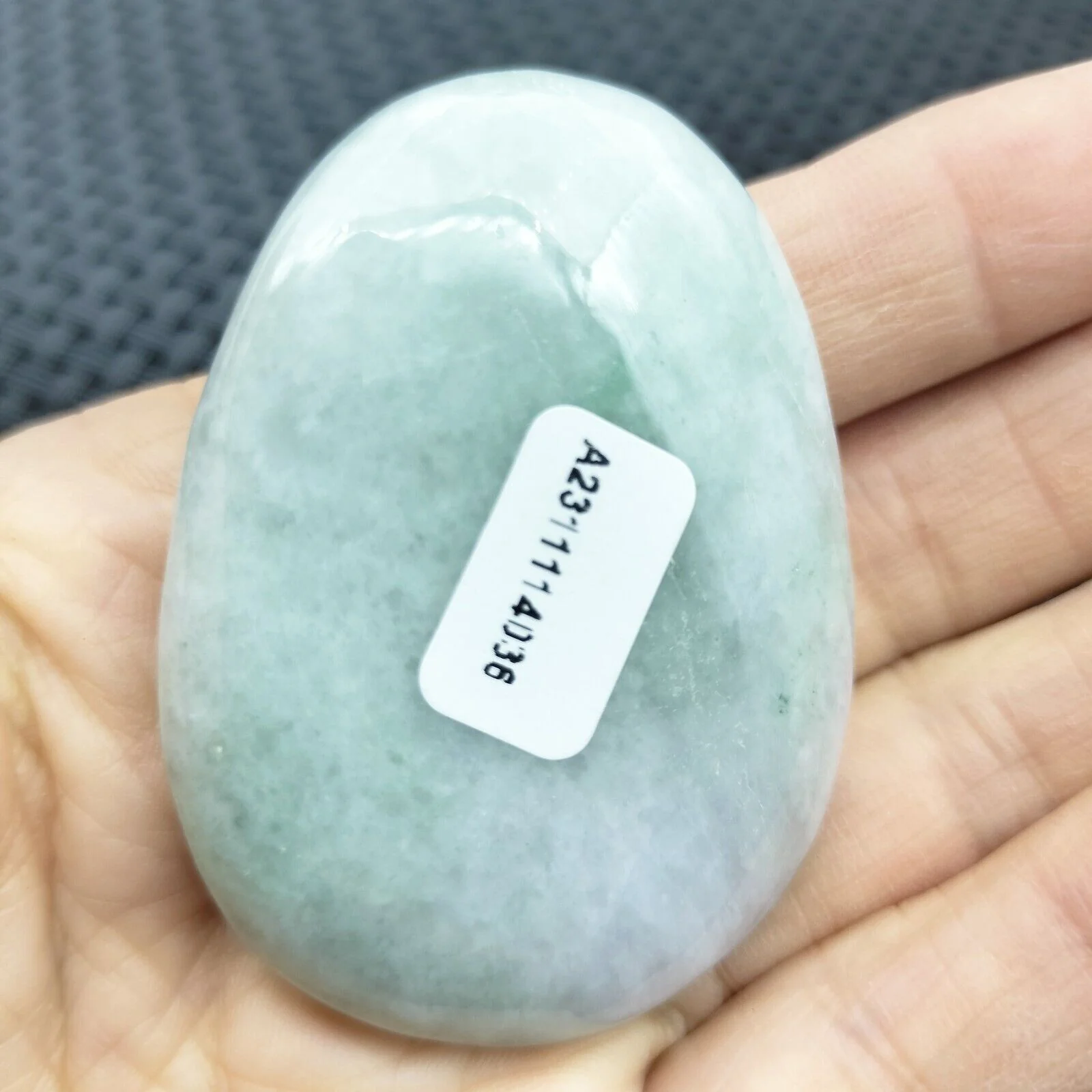 Certified Green Lavender Natural Type A Jade Jadeite Carved Dragon Ruyi Pendant - Image 5