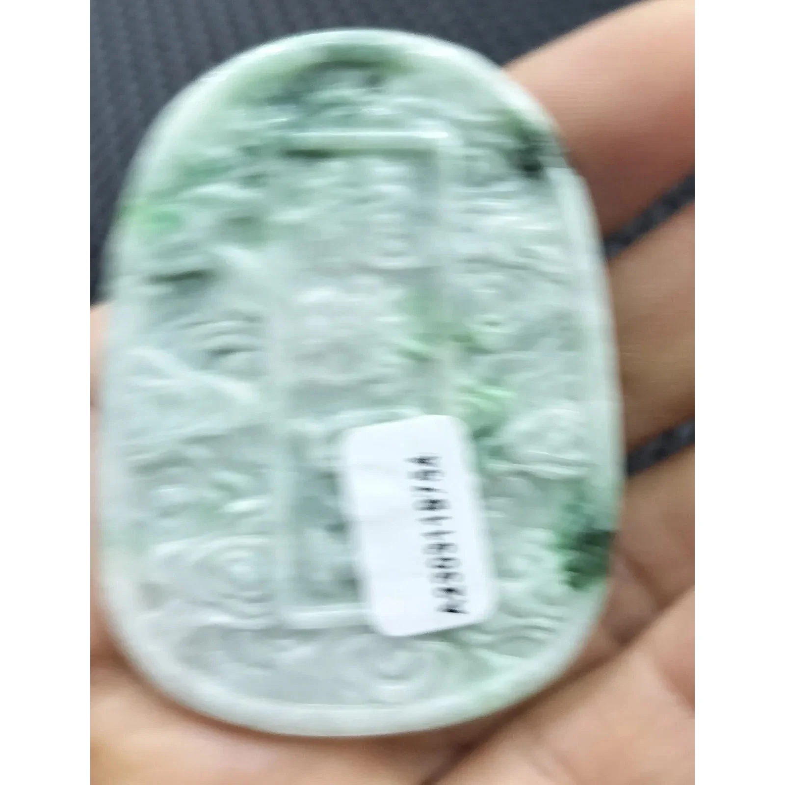Certified Green Lavender Natural Type A Jadeite Carved Dragon Bead Pendant - Image 5