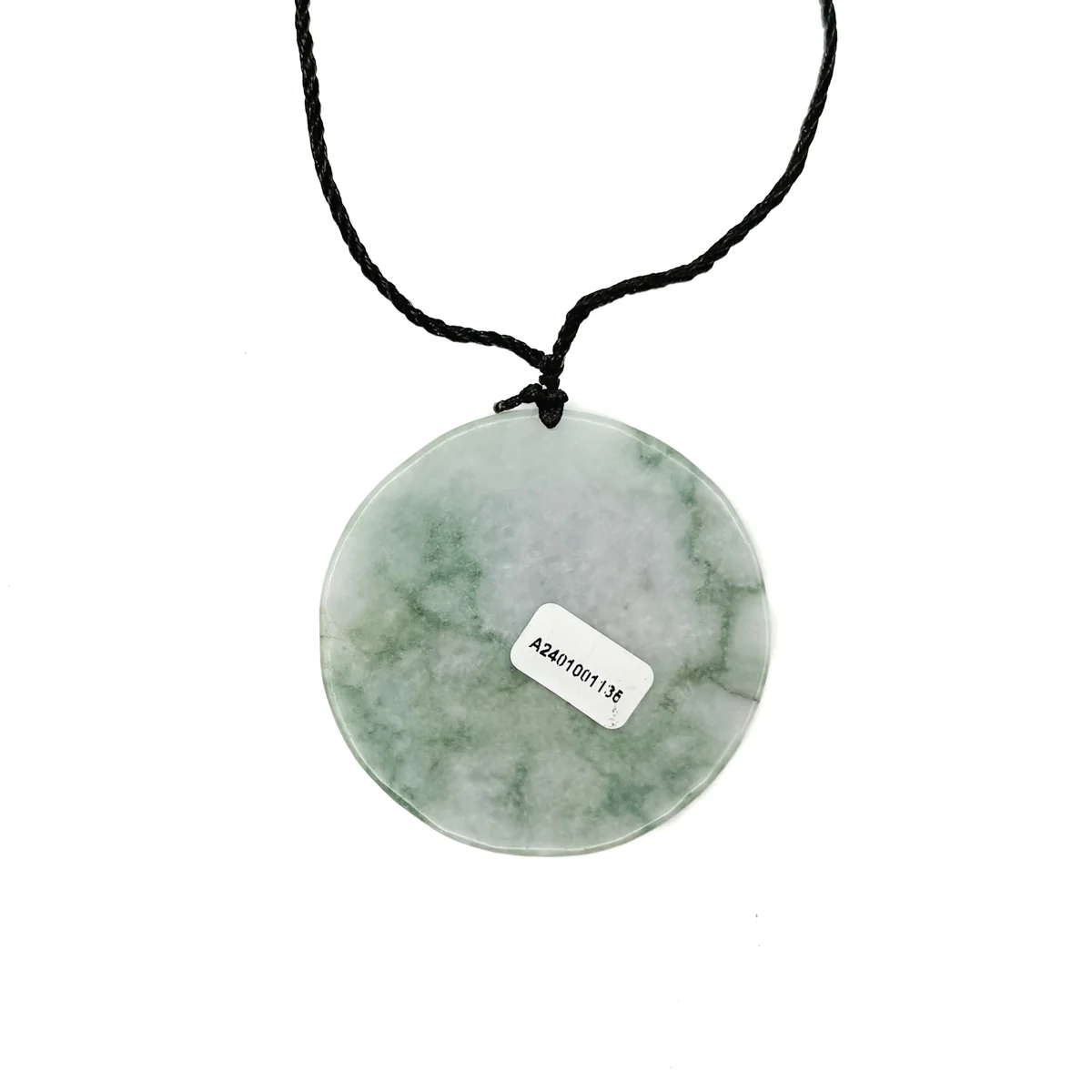 Certified Green Lavender Natural Type A Jadeite Carved Dragon Bead Pendant - Image 6